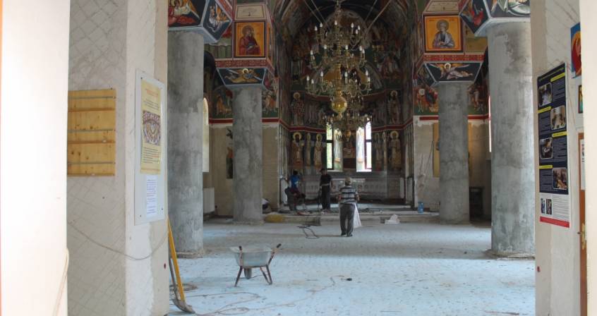 Lucrări ample de șantier la biserica Iancu Vechi-Mătăsari