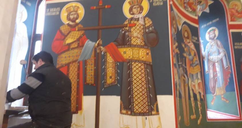 Lucrările de pictura au reînceput la biserica Iancu Vechi-Matasari