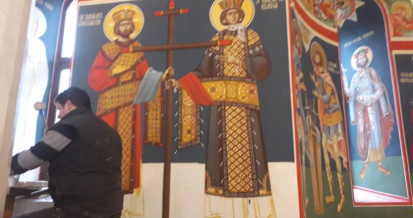 Lucrările de pictura au reînceput la biserica Iancu Vechi-Matasari