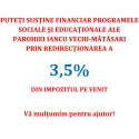 REDIRECŢIONEAZĂ 3,5% DIN IMPOZITUL PE VENIT!